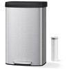 21.1 Gallon Trash Can with Lid, Large Garbage Can, Rustproof Step-on Kitchen Trash Bin with Liner Rim, Rear Handle, Soft Close Plastic Lid - 2 of 4