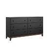 Prepac Nordik 6 Drawer Bedroom Dresser Black/Cherry - 2 of 4