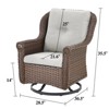 Outdoor Swivel Chair Wicker Patio Glider Chair High Back Swivel Chairs Set of 2 - 2 of 4