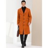 Lars Amadeus Men's Winter Single-Breasted Notched Lapel Long Overcoat - 3 of 4