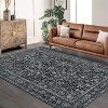 TackView Area Rugs for Living Room Bedroom, Large Washable Rug, Vintage Floral Boho Non Slip & Low Pile - 3 of 4