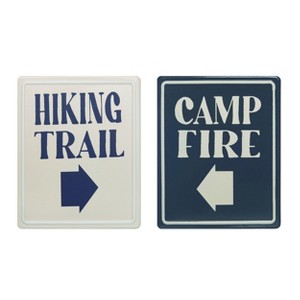 Transpac Metal Outdoor Wall Sign Set of 2 Spring Home Decorations - 1 of 1