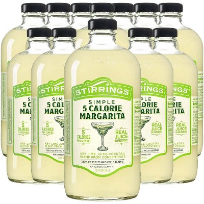 Stirrings Simple 5 Calorie Margarita Cocktail Mix 750ml Bottles - Real Juice No Preservatives - Drink Mixer