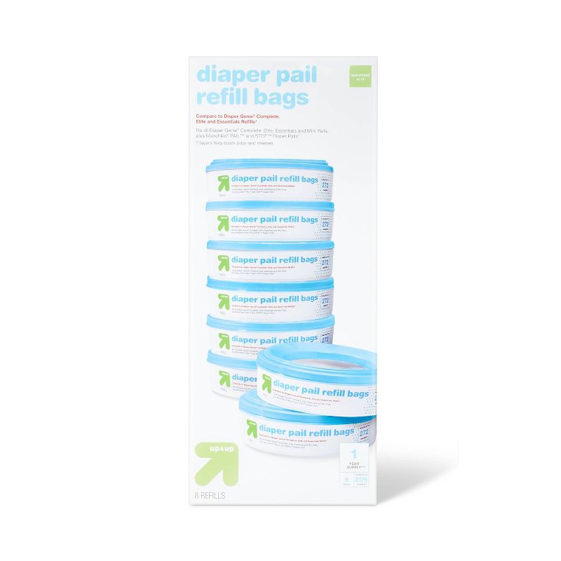 Diaper Pail Refill Bags - 8pk - up &#38; up&#8482;, 1 of 9