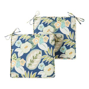 Kensington Garden 2pc 18" Square Outdoor Chair Pad - 1 of 4