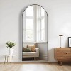 PexFix 31 in. W x 71 in. H Full Length Arched Free Standing Body Mirror Metal Framed Wall Mirror Large Floor Mirror in Black - 4 of 4