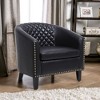 Barrel Chairs with Soft Padded Armrest for Living Room Bedroom Waiting Room - 2 of 4