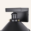 PAKOKULA 8.7 in. 1-Light Matte Black Wall Sconce with Cone Metal Shade - 4 of 4