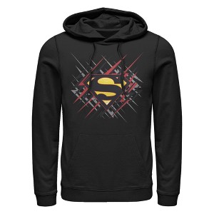 Men's Superman Logo Lightning Pull Over Hoodie - 1 of 4