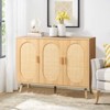 KTMBDW Shoe Cabinet with 3 Rattan Doors, Freestanding Shoe Storage Organizer with Adjustable Shelves for Entryway, Hallway, Living Room - 3 of 4