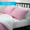 Hachikiko Microfiber Reversible Pink Polka Dot Designer Comforter,Hypoallergenic Down Alternative Fill with Matching Shams,California King - 3 of 4