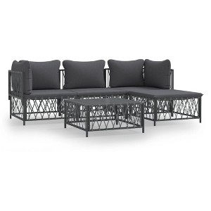vidaXL Garden Lounge Set Anthracite - 1 of 4