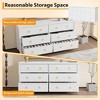 Dresser for Bedroom with 6 Drawers, Wooden Chest with Clothes Storage Cabinet，Wide Dresser with Chest of Drawers,Black - 3 of 4