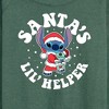 Women's - Lilo and Stitch - Santas Lil Helper Christmas Lightweight French Terry Slouchy - 2 of 4
