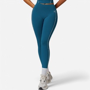 Anna-Kaci Active Women's High Waist Seam Detail Leggings with Contoured Fit and Stretch Fabric - 1 of 4