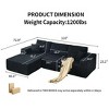 PAGED 110"Cloud Modular Sectional Couch with Ottoman & 2 Pillows,Modern 3 Seater Boneless Sofa for Living Room and Bedroom - 4 of 4