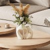 Angel Sar White Heart Shaped Ceramic Vase, Set of 2 Nordic Minimalist Vases for Home Decor, Wedding Centerpiece, Table Decorations - 4 of 4