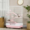 32"L 6-Level Small Animal Cage Rabbit Hutch with Universal Lockable Wheels, Slide-out Tray for Bunny, Chinchillas, Ferret - 2 of 4