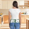 Dalix Waist Aprons Commercial Restaurant Home Bib Spun Poly Cotton Kitchen (3 Pockets) - 3 of 4