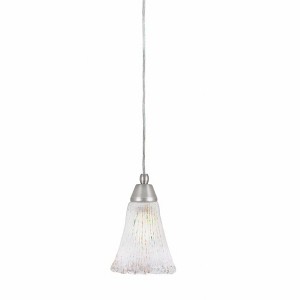 Toltec Lighting Any 1 - Light Pendant in  Brushed Nickel with 5.5" Fluted Frosted Crystal Shade - 1 of 1
