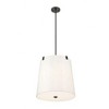Weston 5-Light Dimmable Pendant - Chic Brushed Nickel Steel with Cream Fabric Shade - 3 of 4