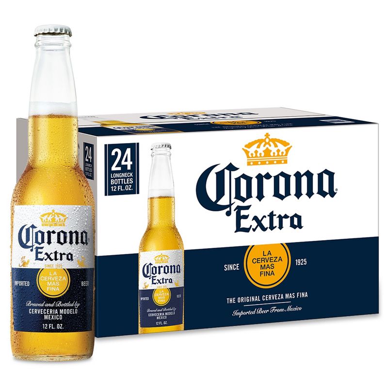 Corona Extra Lager Beer - 24pk/12 fl oz Bottles, 1 of 11