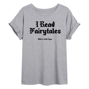Women's - Instant Message - Read Spice Fairytales Oversized Graphic T-Shirt - 1 of 4
