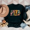 Simply Sage Market Women's Graphic Sweatshirt Happy Fall Wavy Pumpkins - 2 of 2