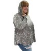 Women's Floral Hooded Babydoll Top - honeyme - 3 of 3