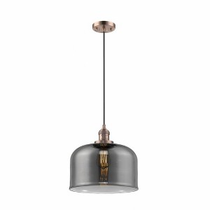 Bell - 1 Light Cord Hung Mini Pendant In Industrial Style-8 Inches Tall and 12 Inches Wide - 1 of 1