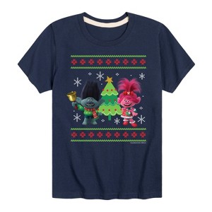 Boys' - Trolls - Poppy Branch Sweater Short Sleeve Graphic T-Shirt - 1 of 4