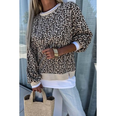 Women's Leopard Print Long Sleeves Shirt - Asia Direct+