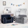 Infans Kids Sofa Toddler Foam Filled Armchair w/ Velvet Fabric Baby Gift Navy Blue - 2 of 4