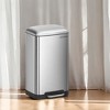 Trash Can, 8 Gallon (30L) Trash Bin with Lid and Inner Bucket, Stainless Steel Garbage Can, Soft Close - 2 of 3