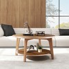 IONJOY 2-Tier Round Coffee Table with Storage - 31.5" Particleboard & MDF, Modern Minimalist for Living Room - 2 of 4