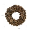 HomeRoots 16" Brown Pinecone Preserved Wreath - 3 of 4