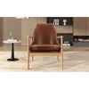 Akoasm Modern PU Leather Solid Wood Frame Soft Accent Barrel Sofa & Armchair With High Back For Living Room, Office & Bedroom - 4 of 4