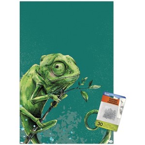 Trends International Snowtap - Chameleon Photobomb Unframed Wall Poster Prints - 1 of 4