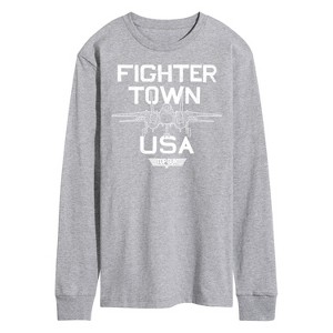 Men's - Top Gun - Property Of Fighter Town Long Sleeve Graphic T-Shirt - 1 of 4