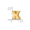 Black Bow Jewelry Letter X Bead Charm in 14k Yellow Gold Plated Sterling Silver - 4 of 4
