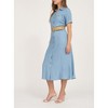 August Sky Women's Belted Patch Pockets Shirt Dress - 3 of 4