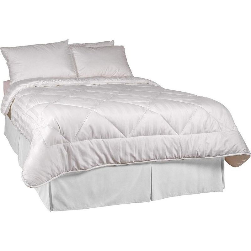 Circles Home Goose Down Alternative Comforter 100% Cotton Cover 300-TC  (White - Full Size), 3 of 4