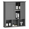 Celebalcony Bathroom Medicine Cabinet – Wall-Mounted with 2 Doors & Open Shelf for Organized Storage - 2 of 4