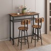 Bar table, equipped with 2 bar stools , with backrest and partition - 4 of 4