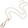 Long Layered Necklace for Women, Silver Chain with Waterdrop Y Pendant - 4 of 4