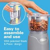 Hamilton Beach 3-Cup Stack & Press Food Chopper - Gray - 72740: Compact Vegetable Processor, Dishwasher-Safe Parts - 3 of 4