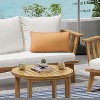Outdoor Decor by Commonwealth Solid Olefin Textured Lumbar Outdoor Pillow Cover 14" x 26" Mustard (Cover Only) - 2 of 4