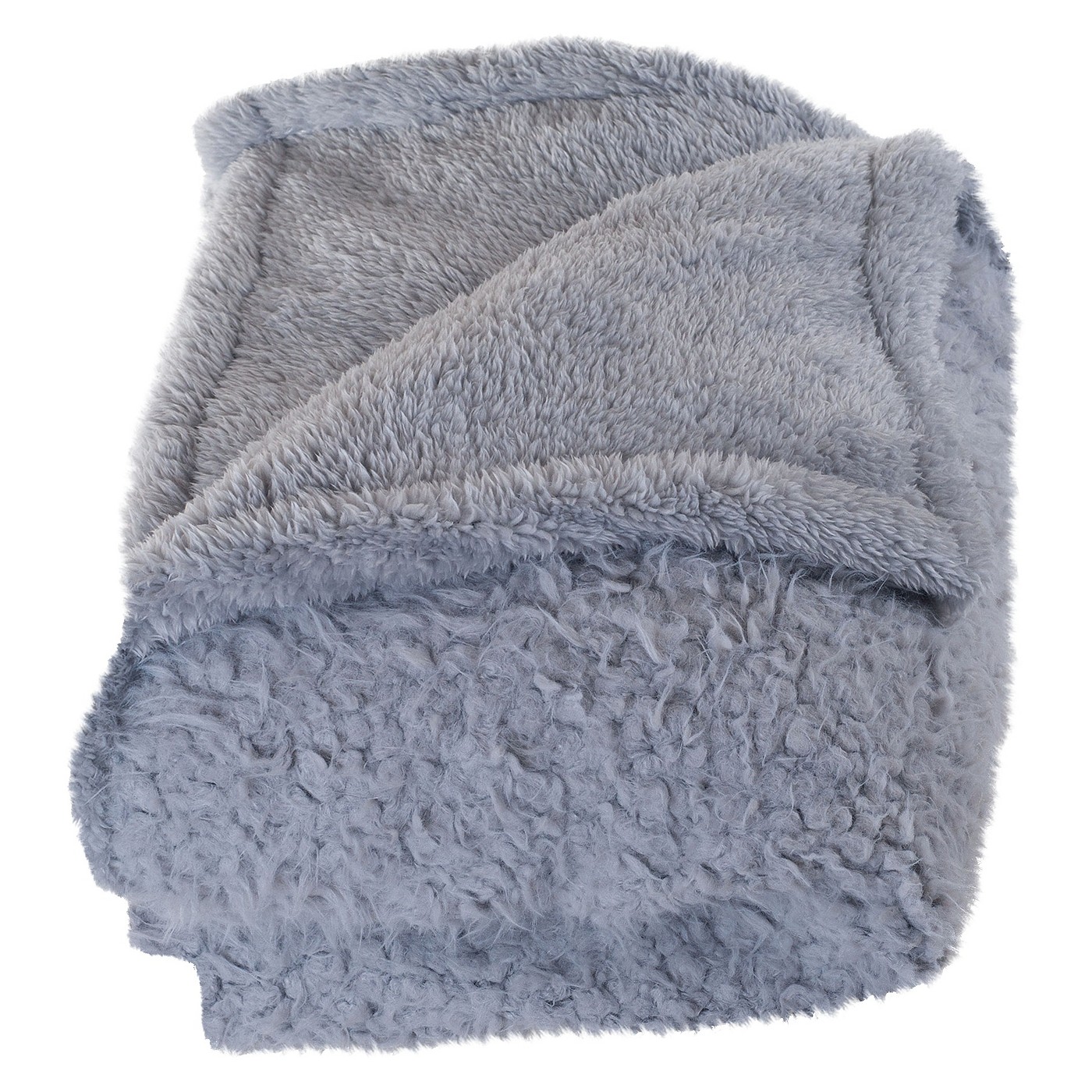 Yorkshire Home Solid Fleece Sherpa Backed Throw - image 1 of 4