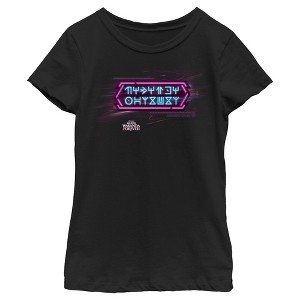 Girl's Black Panther: Wakanda Forever Neon Symbols T-Shirt - 1 of 4