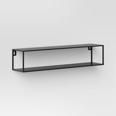 24" Metal Double Wall Shelf Black - Project 62™